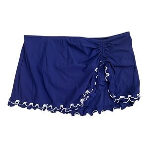 Profile by Gottex Blue Ruffled Swim Skirt Bottoms nwt, 017